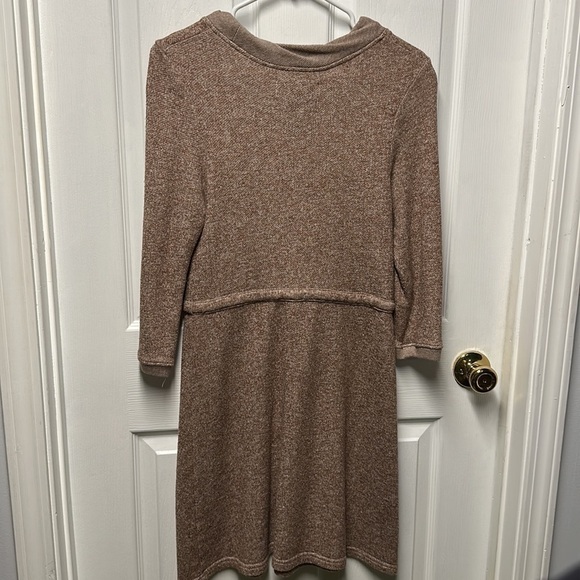 Anthropologie Saturday Sunday crows neck waist tie sweater dress size M - Picture 3 of 8